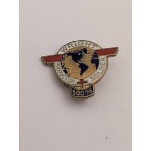 WW2 Wright Aircraft *100% Production Soldier" Sterling Pin - SB